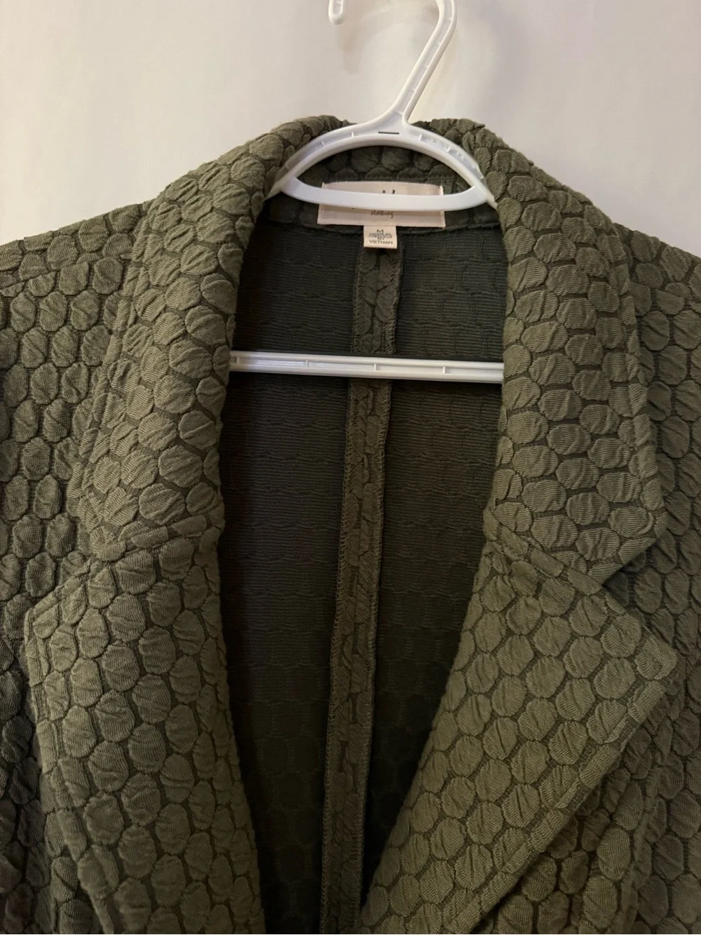 ANTHROPOLOGIE PORRIDGE Textured Single Button Jacket Size M